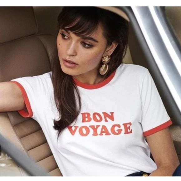 Sezane Bon Voyage Tshirt - Picture 1 of 6